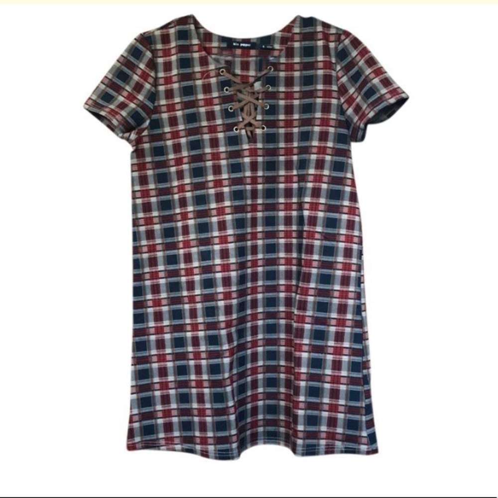 Blu Pepper Plaid Dress